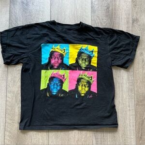 Notorious BIG Short Sleeve Graphic Shirt in Black Size Medium
